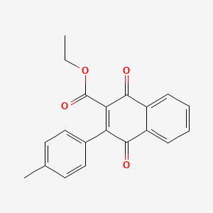 molecular formula C20H16O4 B5758121 ethyl 3-(4-methylphenyl)-1,4-dioxo-1,4-dihydro-2-naphthalenecarboxylate 