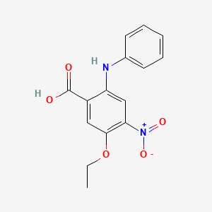 molecular formula C15H14N2O5 B575813 2-Anilino-4-nitro-5-ethoxybenzoic acid CAS No. 170274-85-8