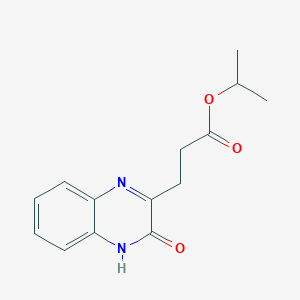 molecular formula C14H16N2O3 B5758153 isopropyl 3-(3-hydroxy-2-quinoxalinyl)propanoate 