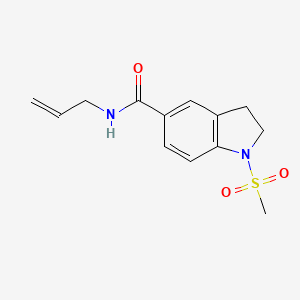 molecular formula C13H16N2O3S B5758156 N-allyl-1-(methylsulfonyl)-5-indolinecarboxamide 