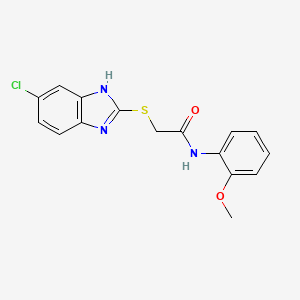 2-[(5-chloro-1H-benzimidazol-2-yl)thio]-N-(2-methoxyphenyl)acetamide