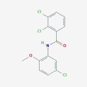 molecular formula C14H10Cl3NO2 B5758178 2,3-dichloro-N-(5-chloro-2-methoxyphenyl)benzamide 