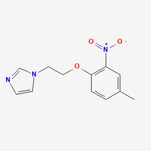 molecular formula C12H13N3O3 B5758180 1-[2-(4-methyl-2-nitrophenoxy)ethyl]-1H-imidazole 