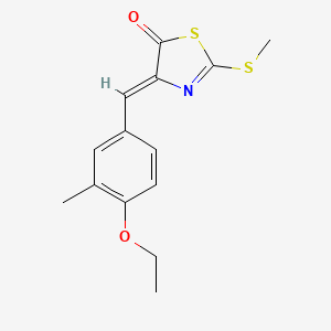 molecular formula C14H15NO2S2 B5758211 4-(4-ethoxy-3-methylbenzylidene)-2-(methylthio)-1,3-thiazol-5(4H)-one 