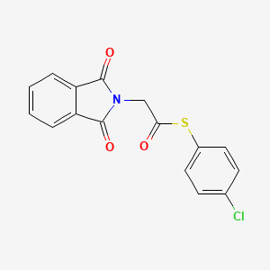 molecular formula C16H10ClNO3S B5758219 S-(4-chlorophenyl) (1,3-dioxo-1,3-dihydro-2H-isoindol-2-yl)ethanethioate 