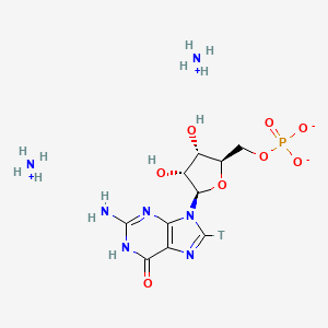 molecular formula C10H20N7O8P B575822 Guanosine 5'-monophosphate-[8-3H] diammonium salt CAS No. 179382-90-2