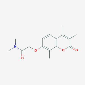molecular formula C16H19NO4 B5758239 N,N-dimethyl-2-[(3,4,8-trimethyl-2-oxo-2H-chromen-7-yl)oxy]acetamide 