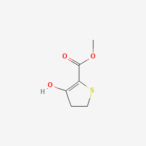 molecular formula C6H8O3S B575825 Methyl 4-hydroxy-2,3-dihydrothiophene-5-carboxylate CAS No. 186588-82-9