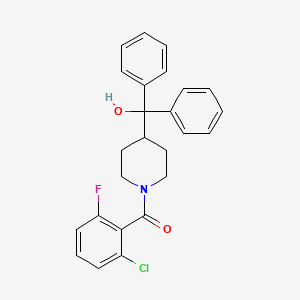 molecular formula C25H23ClFNO2 B5758263 [1-(2-chloro-6-fluorobenzoyl)-4-piperidinyl](diphenyl)methanol 
