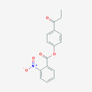 molecular formula C16H13NO5 B5758272 4-propionylphenyl 2-nitrobenzoate 