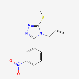 molecular formula C12H12N4O2S B5758278 4-allyl-3-(methylthio)-5-(3-nitrophenyl)-4H-1,2,4-triazole 