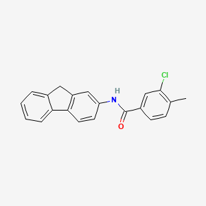 molecular formula C21H16ClNO B5758302 3-chloro-N-9H-fluoren-2-yl-4-methylbenzamide 