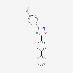molecular formula C21H16N2O2 B5758307 5-(4-biphenylyl)-3-(4-methoxyphenyl)-1,2,4-oxadiazole CAS No. 5688-71-1
