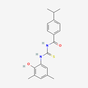 molecular formula C19H22N2O2S B5758318 N-{[(2-hydroxy-3,5-dimethylphenyl)amino]carbonothioyl}-4-isopropylbenzamide 