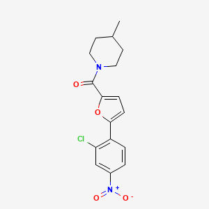 molecular formula C17H17ClN2O4 B5758367 1-[5-(2-chloro-4-nitrophenyl)-2-furoyl]-4-methylpiperidine 