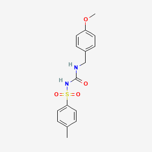 molecular formula C16H18N2O4S B5758375 N-{[(4-methoxybenzyl)amino]carbonyl}-4-methylbenzenesulfonamide 