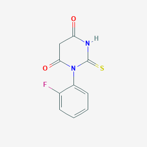 molecular formula C10H7FN2O2S B5758391 1-(2-fluorophenyl)-2-thioxodihydro-4,6(1H,5H)-pyrimidinedione 