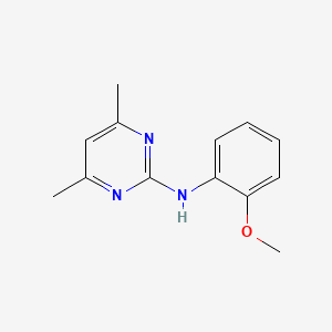 molecular formula C13H15N3O B5758392 N-(2-methoxyphenyl)-4,6-dimethyl-2-pyrimidinamine 