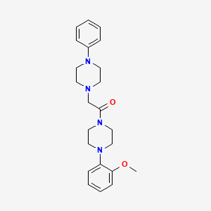 molecular formula C23H30N4O2 B5758434 1-(2-methoxyphenyl)-4-[(4-phenyl-1-piperazinyl)acetyl]piperazine 