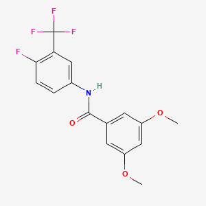 molecular formula C16H13F4NO3 B5758440 N-[4-fluoro-3-(trifluoromethyl)phenyl]-3,5-dimethoxybenzamide 