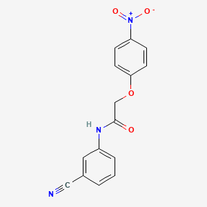 molecular formula C15H11N3O4 B5758448 N-(3-cyanophenyl)-2-(4-nitrophenoxy)acetamide 