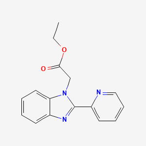 molecular formula C16H15N3O2 B5758459 ethyl [2-(2-pyridinyl)-1H-benzimidazol-1-yl]acetate 