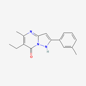 molecular formula C16H17N3O B5758466 6-ethyl-5-methyl-2-(3-methylphenyl)pyrazolo[1,5-a]pyrimidin-7-ol 