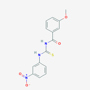 molecular formula C15H13N3O4S B5758492 3-methoxy-N-{[(3-nitrophenyl)amino]carbonothioyl}benzamide 
