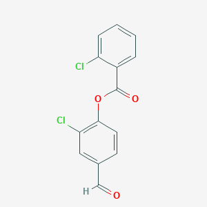 molecular formula C14H8Cl2O3 B5758500 2-chloro-4-formylphenyl 2-chlorobenzoate 
