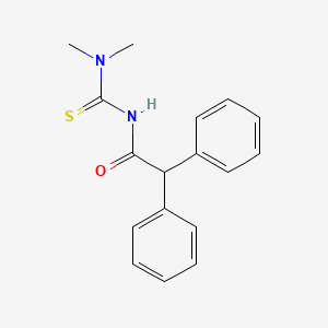 molecular formula C17H18N2OS B5758515 N-[(dimethylamino)carbonothioyl]-2,2-diphenylacetamide 