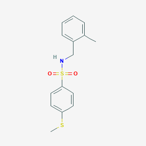 molecular formula C15H17NO2S2 B5758538 N-(2-methylbenzyl)-4-(methylthio)benzenesulfonamide 