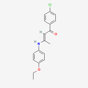 molecular formula C18H18ClNO2 B5758563 1-(4-chlorophenyl)-3-[(4-ethoxyphenyl)amino]-2-buten-1-one 