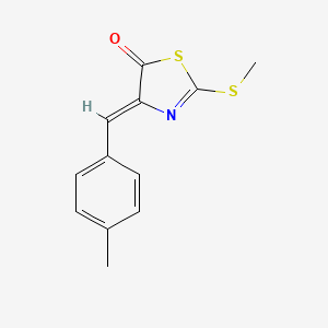 molecular formula C12H11NOS2 B5758571 4-(4-methylbenzylidene)-2-(methylthio)-1,3-thiazol-5(4H)-one 