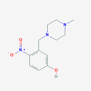 molecular formula C12H17N3O3 B5758582 3-[(4-methyl-1-piperazinyl)methyl]-4-nitrophenol 