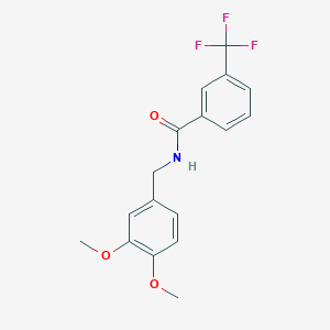 molecular formula C17H16F3NO3 B5758585 N-(3,4-dimethoxybenzyl)-3-(trifluoromethyl)benzamide 