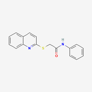 molecular formula C17H14N2OS B5758594 N-phenyl-2-(2-quinolinylthio)acetamide 