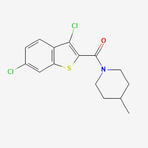 molecular formula C15H15Cl2NOS B5758599 1-[(3,6-dichloro-1-benzothien-2-yl)carbonyl]-4-methylpiperidine 
