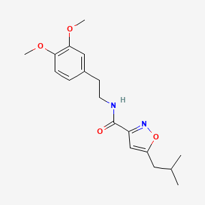 molecular formula C18H24N2O4 B5758619 N-[2-(3,4-dimethoxyphenyl)ethyl]-5-isobutyl-3-isoxazolecarboxamide 