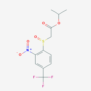 molecular formula C12H12F3NO5S B5758620 isopropyl {[2-nitro-4-(trifluoromethyl)phenyl]sulfinyl}acetate 