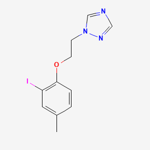 molecular formula C11H12IN3O B5758626 1-[2-(2-iodo-4-methylphenoxy)ethyl]-1H-1,2,4-triazole 