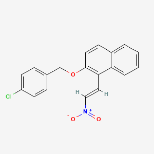 molecular formula C19H14ClNO3 B5758629 2-[(4-chlorobenzyl)oxy]-1-(2-nitrovinyl)naphthalene 
