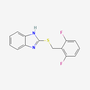 molecular formula C14H10F2N2S B5758650 2-[(2,6-difluorobenzyl)thio]-1H-benzimidazole 