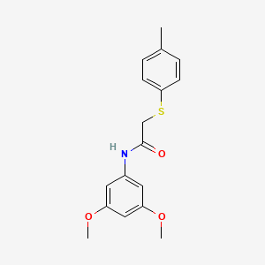 molecular formula C17H19NO3S B5758653 N-(3,5-dimethoxyphenyl)-2-[(4-methylphenyl)thio]acetamide 