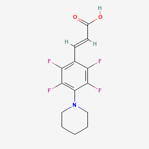 molecular formula C14H13F4NO2 B5758663 3-[2,3,5,6-tetrafluoro-4-(1-piperidinyl)phenyl]acrylic acid 