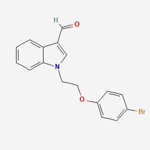 molecular formula C17H14BrNO2 B5758673 1-[2-(4-bromophenoxy)ethyl]-1H-indole-3-carbaldehyde 