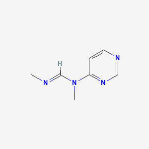 molecular formula C7H10N4 B575870 N,N'-Dimethyl-N-4-pyrimidinylimidoformamide CAS No. 193014-39-0