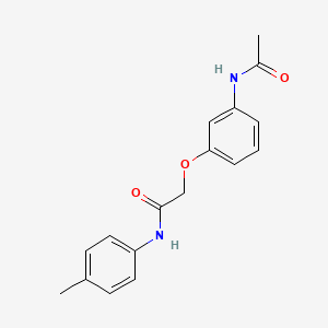 molecular formula C17H18N2O3 B5758722 2-[3-(acetylamino)phenoxy]-N-(4-methylphenyl)acetamide 