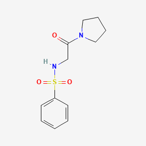 molecular formula C12H16N2O3S B5758729 N-(2-氧代-2-吡咯烷-1-基-乙基)-苯磺酰胺 