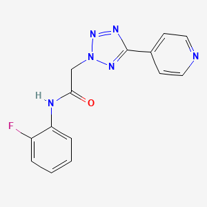 molecular formula C14H11FN6O B5758736 N-(2-fluorophenyl)-2-[5-(4-pyridinyl)-2H-tetrazol-2-yl]acetamide 