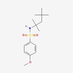 molecular formula C15H25NO3S B5758743 4-methoxy-N-(1,1,3,3-tetramethylbutyl)benzenesulfonamide 